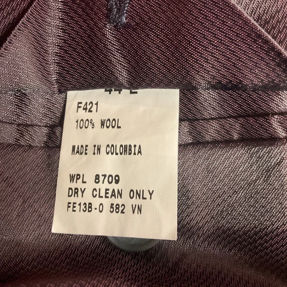 Alfani Men's Macy's Exclusive Wool Sport Coat‎ Blazer Jacket Gray Size 44L Work